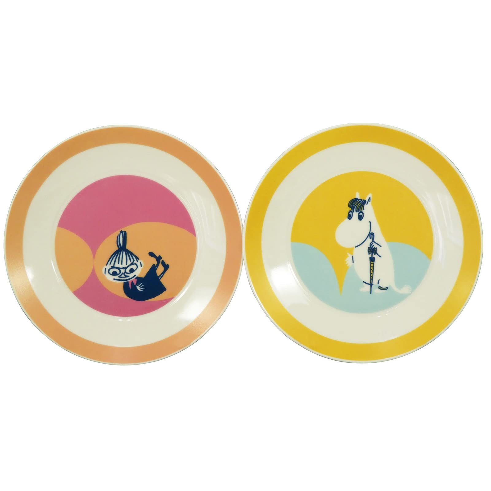 

Yamaka Shoten MOOMIN Dinnerware Pair of Plates Featuring Little My and 19cm Microwave Moomin Nordic Day Wedding Made in Half Color Set, Snorkmaiden,