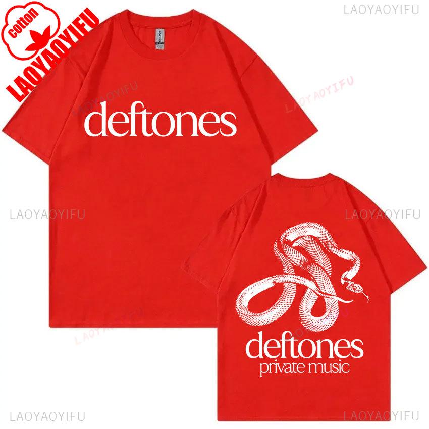 Deftones Band Metal Alternativo Stampa Grafica Serpente T-shirt Unisex Stile Vintage Oversize Streetwear Concerto Tour