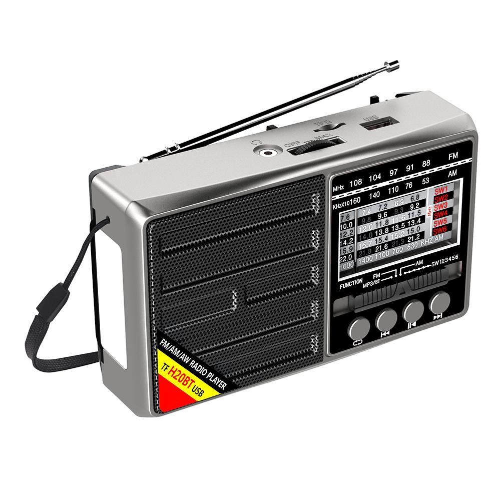 FM/AM/SW Full Band Portable Radio Battery Operated Portable Shortwave Radio Support TF Card Broadcasting Player Radio for Senior