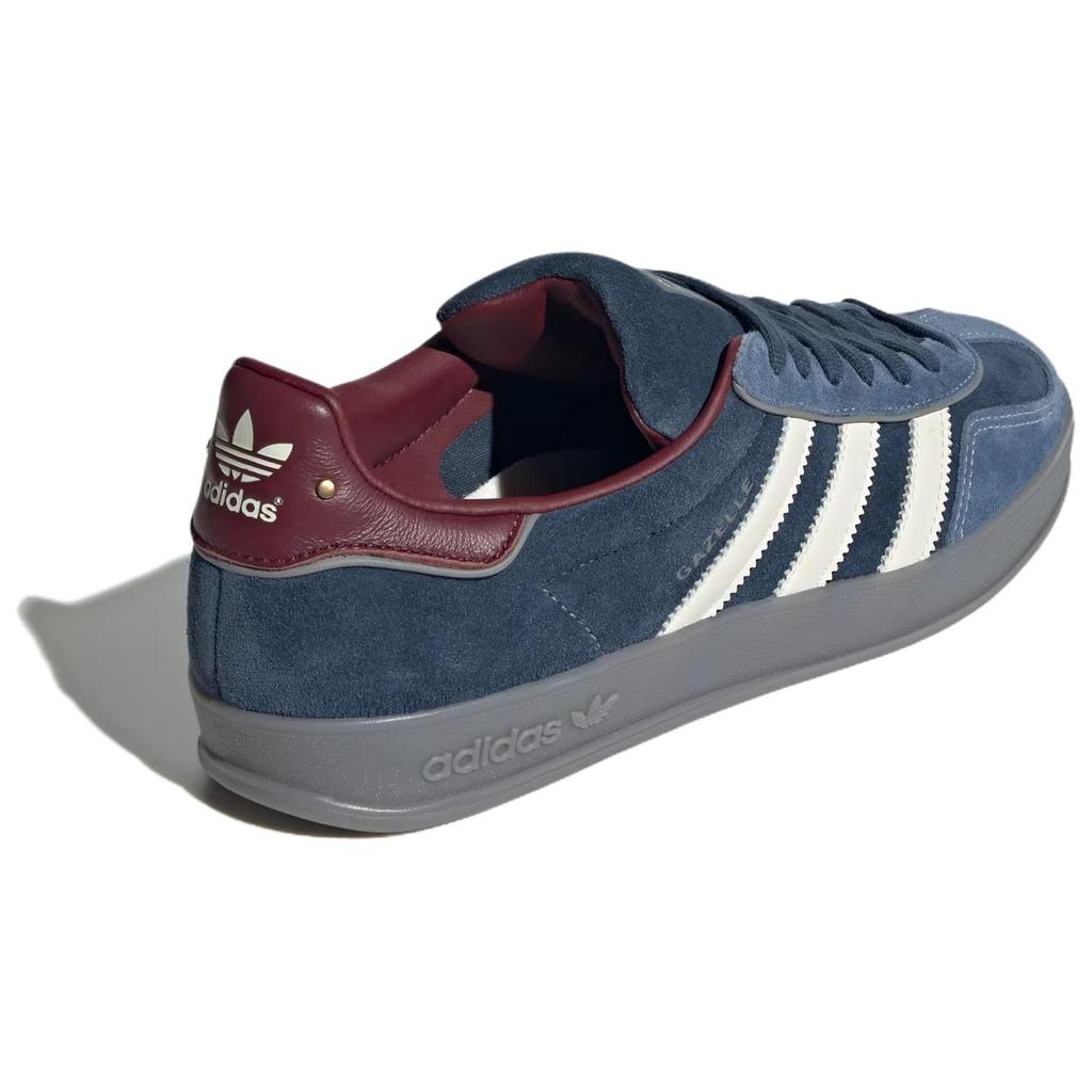 Adidas Gazelle Indoor Crew Navy Burgundy Unisex Sneakers Blue Gold-Metallic Off-White ID1008