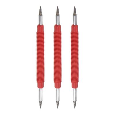 3pcs Traceur à pointe carbure de tungstène Stylo métallique Conception à double tête pour marquage précis de lignes et détails fins pour artisanat DIY
