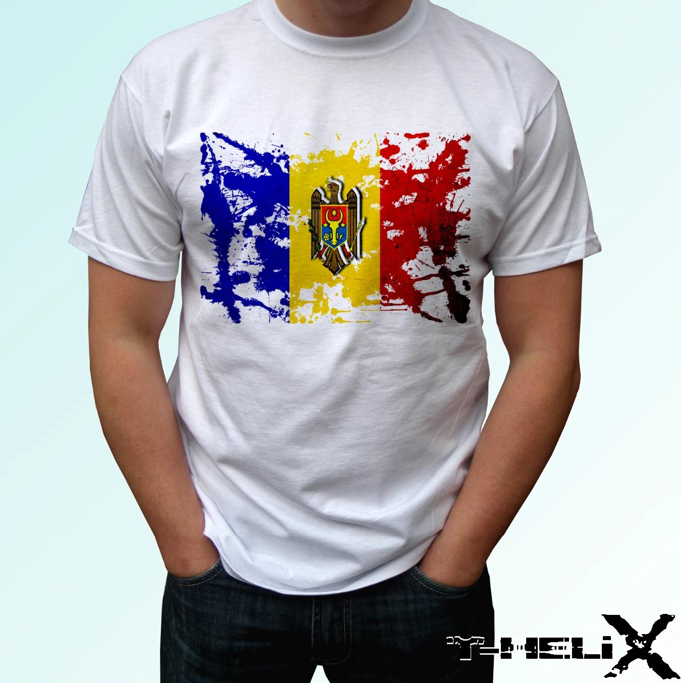 

Moldova flag - white kids boys T-Shirt top country design - s s kids & baby sizes 100