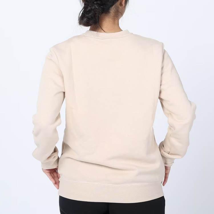 Nike Club Fleece Solid Color Crewneck Casual Long Sleeve Sweatshirt Women Sweatshirt Sand-White DQ5474-126