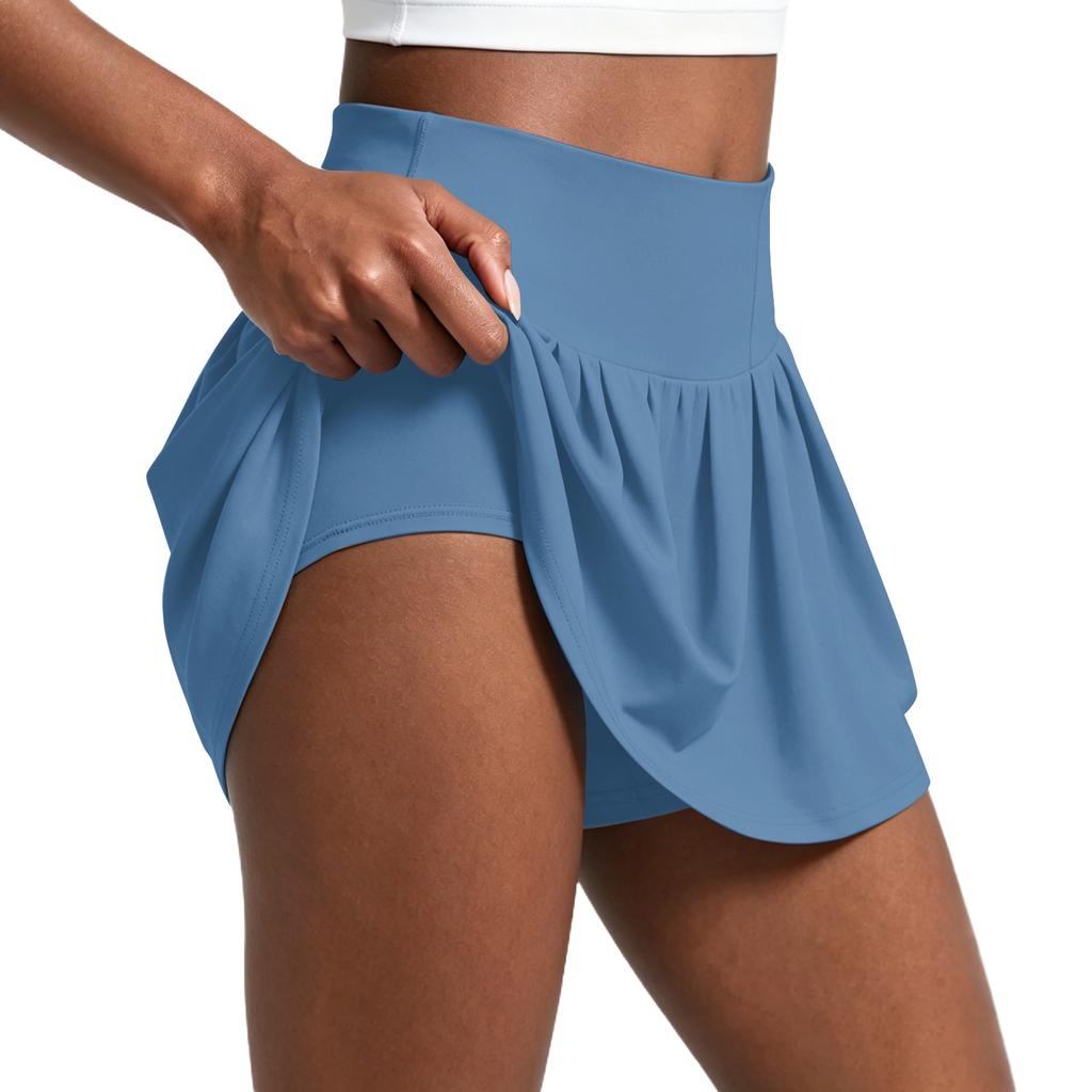 Women's Pleated Athletic Skort with Built-In Shorts High Waist Comfortable Fit Suitable for Running Yoga Tennis and Casual Wear
