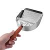 Stainless Steel Cat Litter Scoop Long Wood Handle Toilet Garbage Picker  Indoor