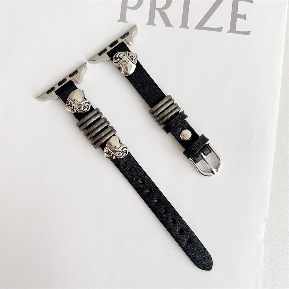 Calfskin Genuine Leather Watchband 38mm 40mm 41mm for iwatch 8 7 6 5 4 3 SE Replace Wrist Strap 42mm 44mm 45mm for Apple Watch