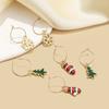 Hot Sale Pair/Set Earrings Pendant Snowflake Gloves Christmas Tree Pattern Christmas Pendant Stud Earrings Set