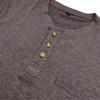 Men's Casual Henley Neck Short Sleeve T-shirt with Chest Pocket