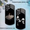 Astronauts Universe For Apple IPhone 16 11 13 15 14 Pro Max 12 Mini 7 8 Plus XR X XS Elliptical Shaped Tempered Glass Phone Case