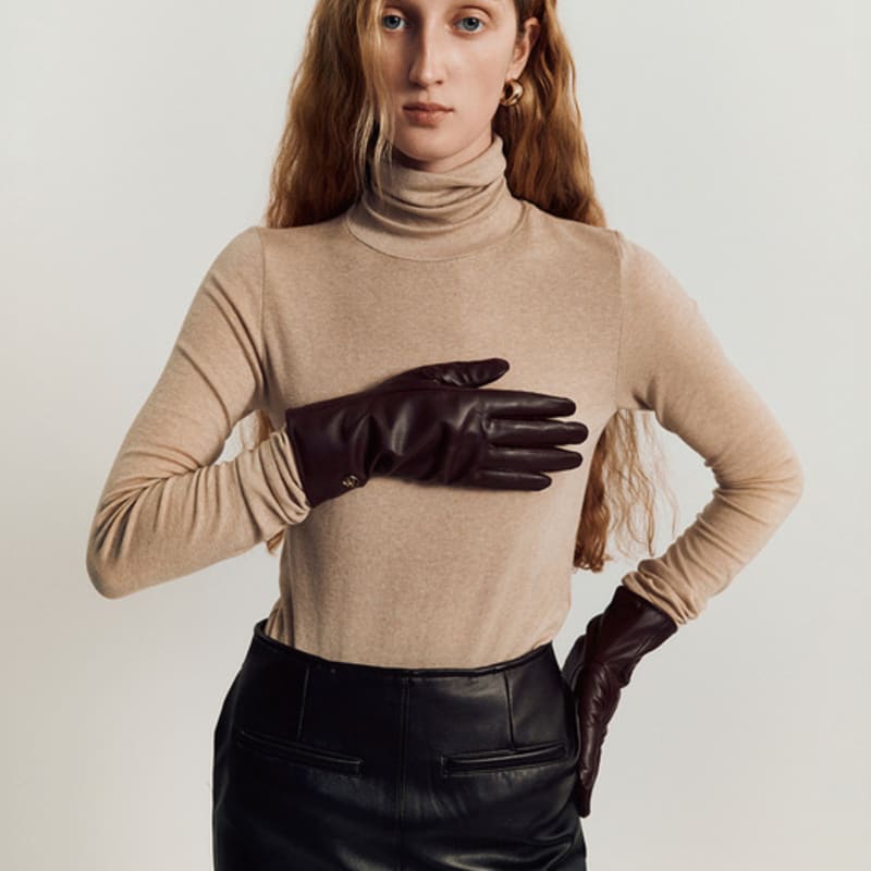 

MAUVER U Перчатки из кожи ягненка Beige_FREE