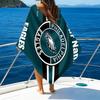 1pc Fashion Cool Eagle Logo2 Beach Towel with Custom Name, Beach/Swimming/Bath/Picnic/Camping Towel, Suitable for Seaside Beaches