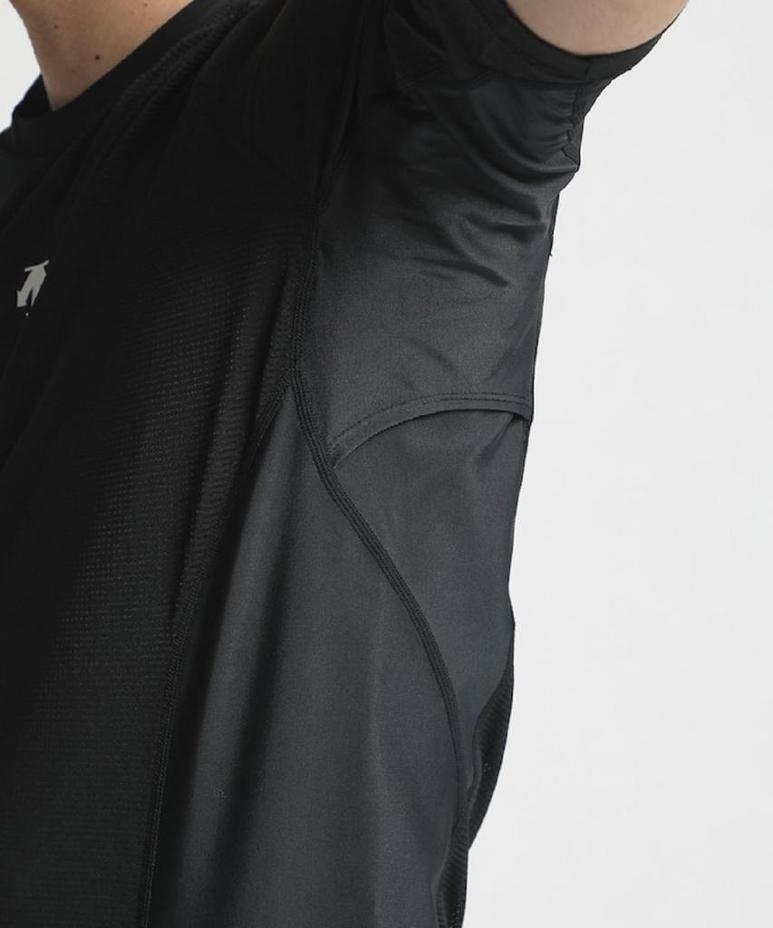 DESCENTE Relax Fitshrits Cool Long Sleeve Baseball Size L Men's Underwear, Black,