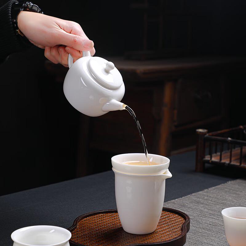 

Tuopai 11-Piece Suet Jade Porcelain Tea Set