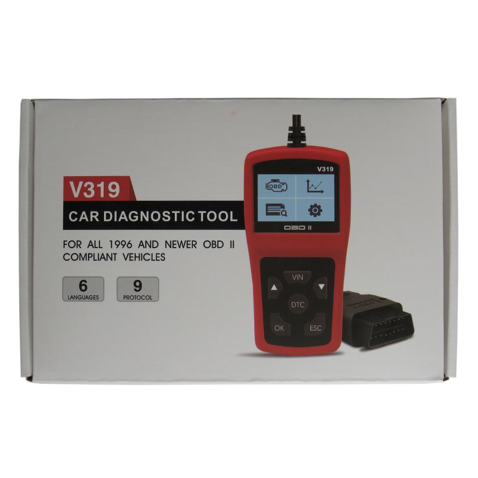 Nejlepší V319 OBD2 skener V319 OBD 2 OBDII autodiagnostické nástroje Nové čtečky automatických kódů motoru Diagnostický skener PK CR3001 ELM327