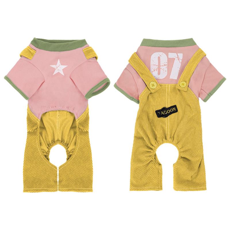 Spring Summer Pet Dog Clothes Harness Style with Leash Attachment Four-Legged Clothes for Small and Medium Dogs Cute Dog Clothes