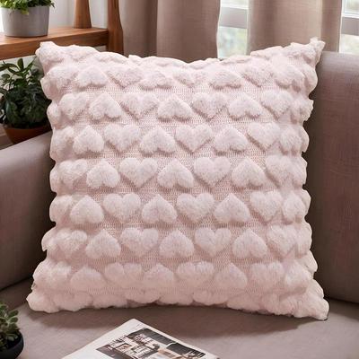 Heart Pillow Case Winter Holiday Pillow Case 45x45cm/18x18inch Valentine Throw Pillow Covers Square Pillow Case for Living Room