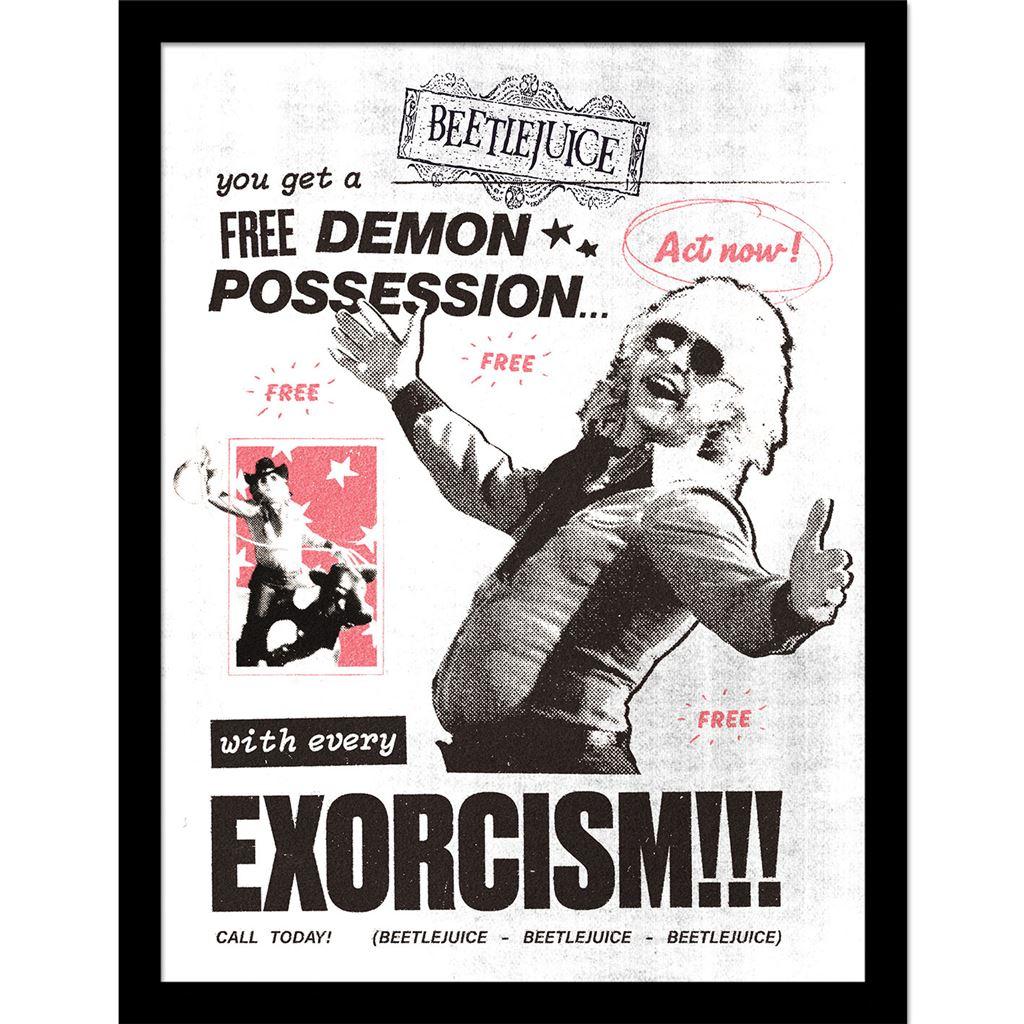 Beetlejuice Exorcism Framed Poster