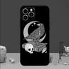 Skull Crow Flower Phone Case For iPhone 17 Air 16 15 14 11 12 13 Pro Max 13 mini 15 16 Plus 16e Bumper Cover