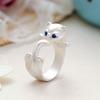 Cartoon Animal Open Ring Cute Rabbit Cat Decor Women Finger Ring Sweet Couple Ring Wedding Jewelry Gift