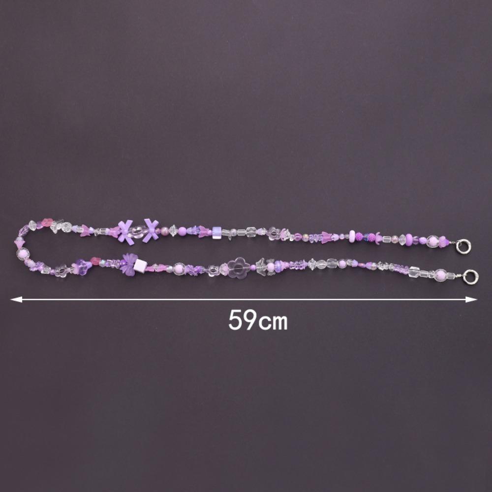 Long-style Beaded Crossbody Phone Chain Anti Loss Phone Neck Straps  Earphone Case Strap