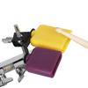 Orff Percussion Rack: Yellow & Purple Drum Wood Blocks, Wooden Fish Blocks, Plastic Blocks, Cowbells - High/Low Pitch