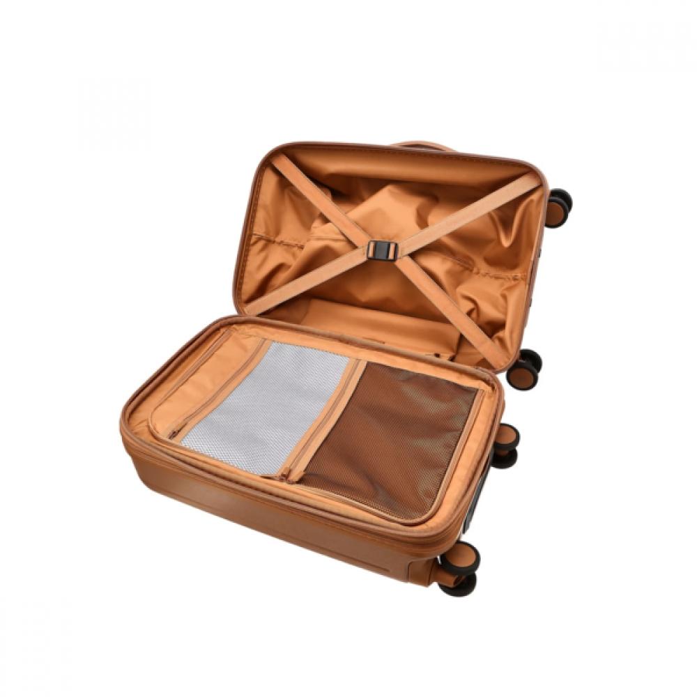 Daks Brown Solid Polycarbonate Hard Carrier 21inch Dbba6e521w2