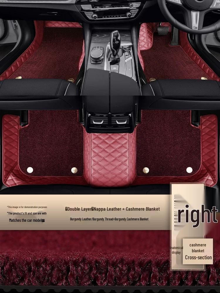 Right-Hand Drive Toyota Fortuner Leather Car Floor Mats for Hong Kong