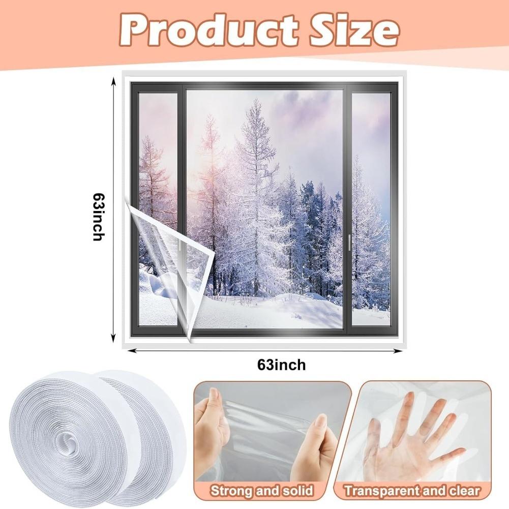 Draft Seal Film Window Film Kit Winter Home Insulation For Most Window Sizes Efficient Temperature Control Solution