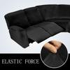 5-Sitzer Relaxsesselbezug, 7-teiliger Samt-Relaxtsessel-Ecksofabezug, Stretch L-Form Liege-Sektionssofabezüge
