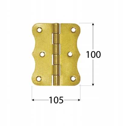 Domax Decorative Hinge 100X105X2 Zinc Gold Box