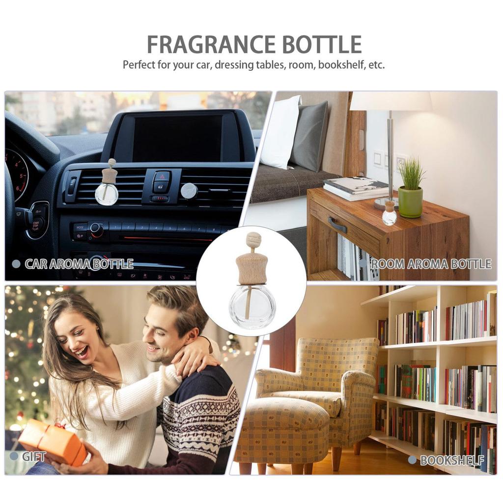 Minkissy Aroma 15ml Glass Bottle for Car Hanging Aroma Car Bottle