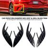 For KIA Stinger 2017-2025 Carbon Fiber Look Gloss Black ABS Bumper Side Vent Spoiler Canard Covers Car Sticker Accessories