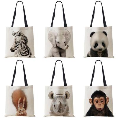 Simpatica serie di animali Panda Koala Stampa elefante Borsa da donna Borsa a tracolla casual Tote di grande capacità