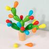 Creative Interlocking Wooden Cactus Balancing Blocks - Educational & Colorful Modeling Toy Set