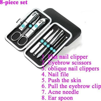 Manicure Nail Clipper Set Household Stainless Steel Ear Spoon Nail Clippers Manicure Tool Pedicure Nail Scissors YSL