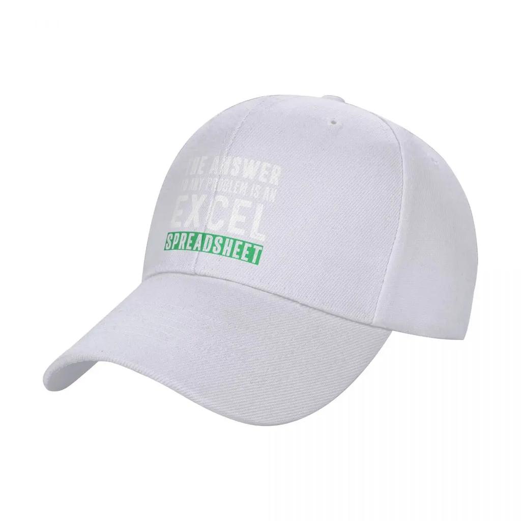 The Answer To Any Problem Is An Excel Spreadsheet Funny Gift For Excel Lover Baseball Cap Cosplay Golf Hat Genuine Men's Women's
