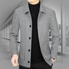 Mid-Aged Men's Business Casual Wool Lapel Jacket