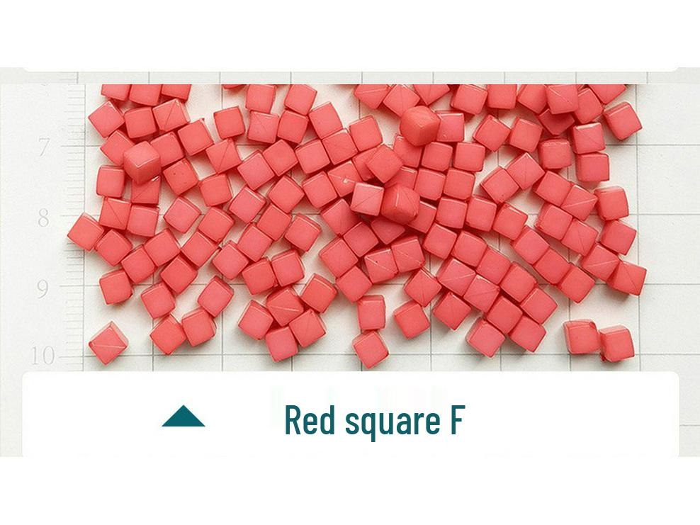 Akrylové mozaikové korálky 4x4 mm - Malé čtvercové, bez dírky, Materiály pro DIY