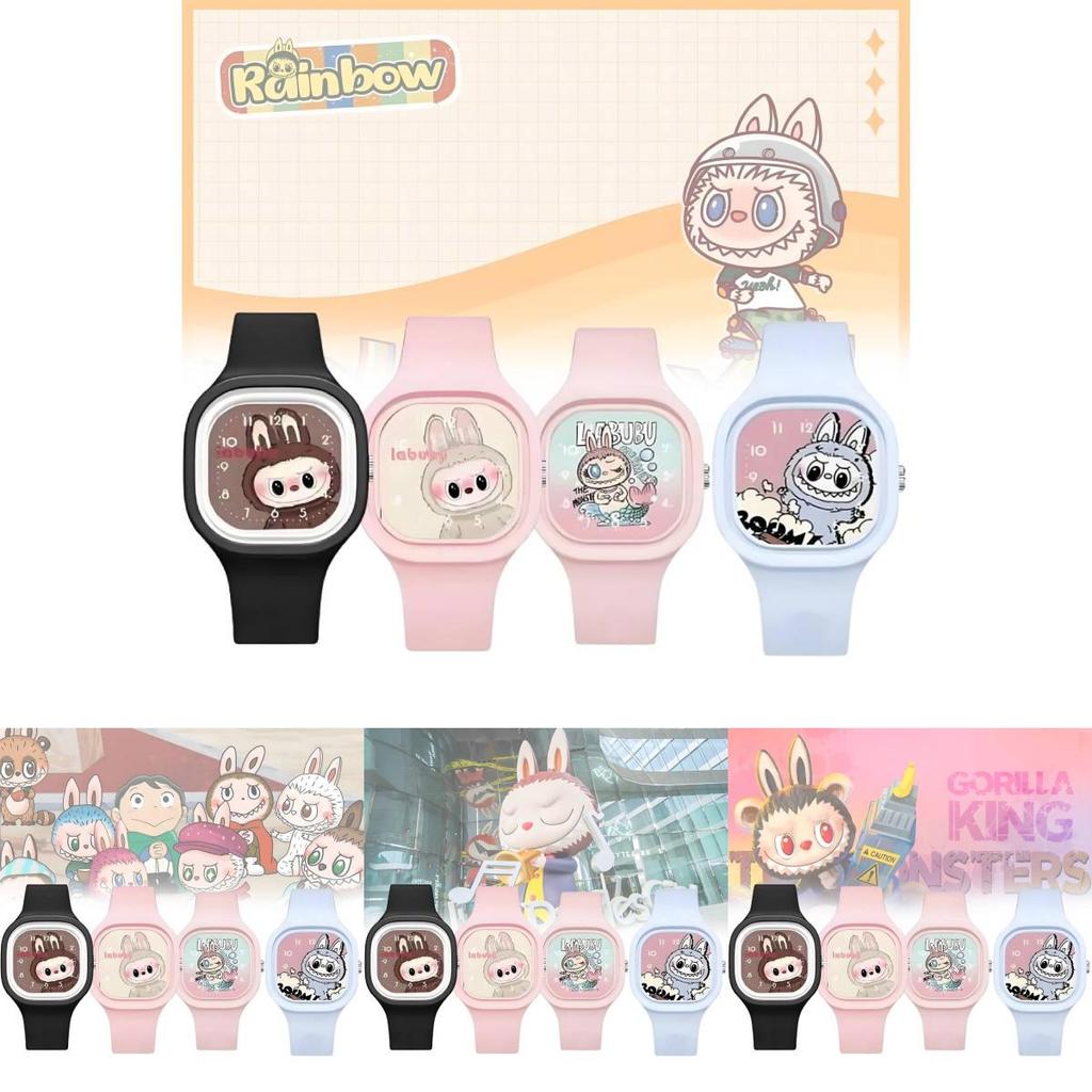 Trendy Dětské hodinky s kresleným motivem Bubble Mart Vysoce kvalitní měkký silikonový řemínek