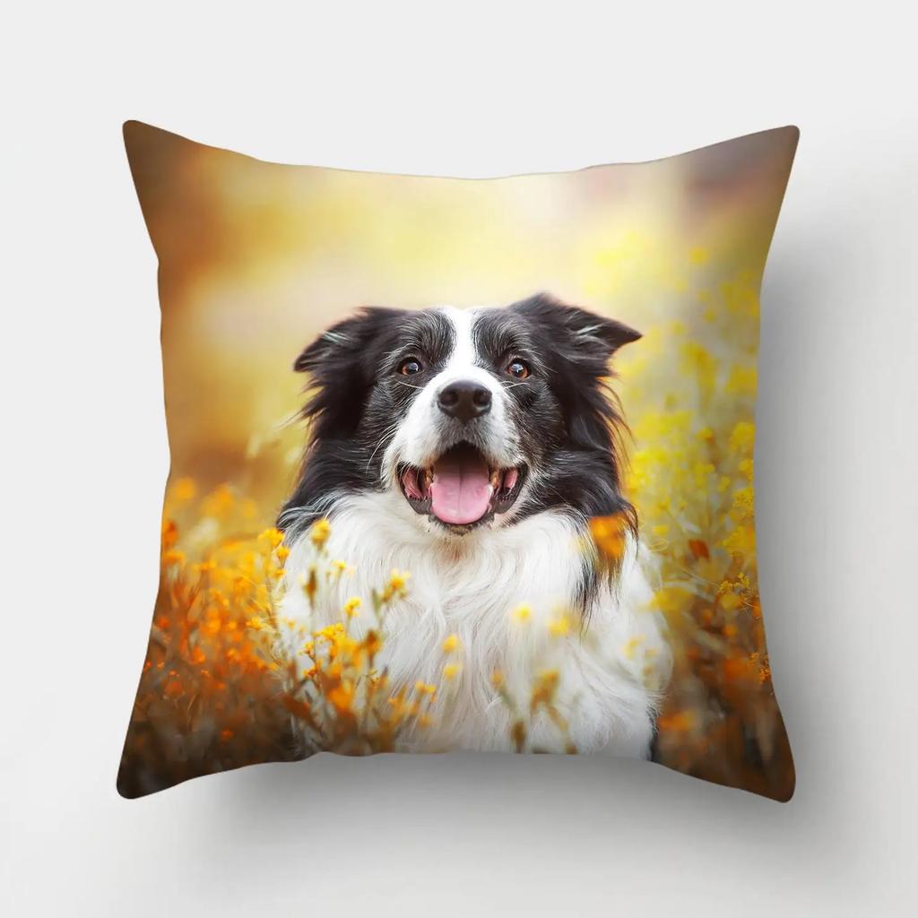 1 Stuk Hond Patroon Kussenhoes Sofa Huisdecoratie Auto Kantoorbenodigdheden Buitenkussen