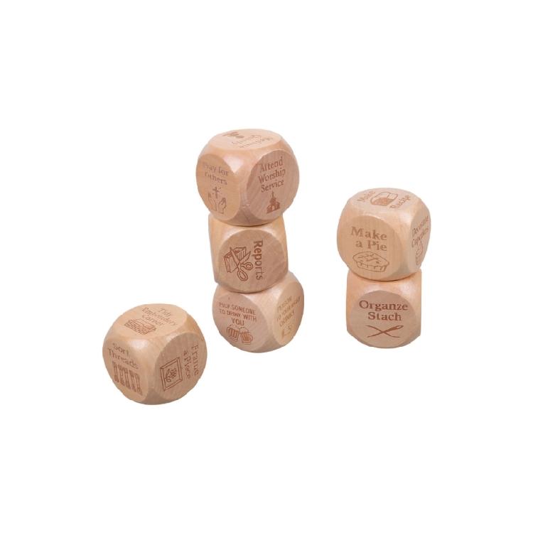 Set of 6 Decision Making Dices Set Party Entertainment Dices Game Accessory For Friend Family Gathering Choice Making Tool