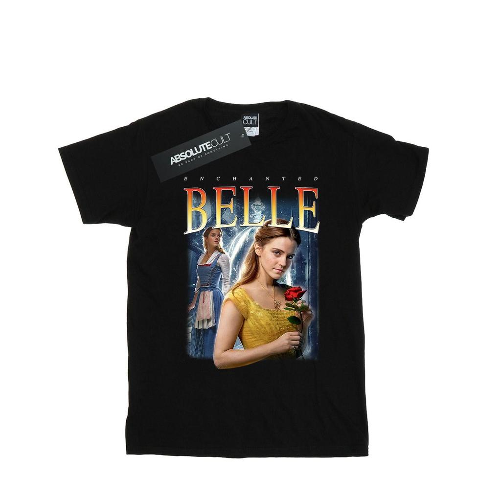 Disney Womens/Ladies Beauty And The Beast Belle Montage Cotton Boyfriend T-Shirt