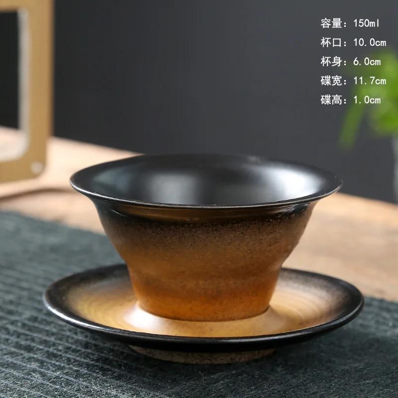 Cești de cafea din ceramică retro Set cești și farfurioare creative Cești de cafea cu latte Cești din ceramică Cești de ceai de după-amiază Cești de lapte pentru micul dejun