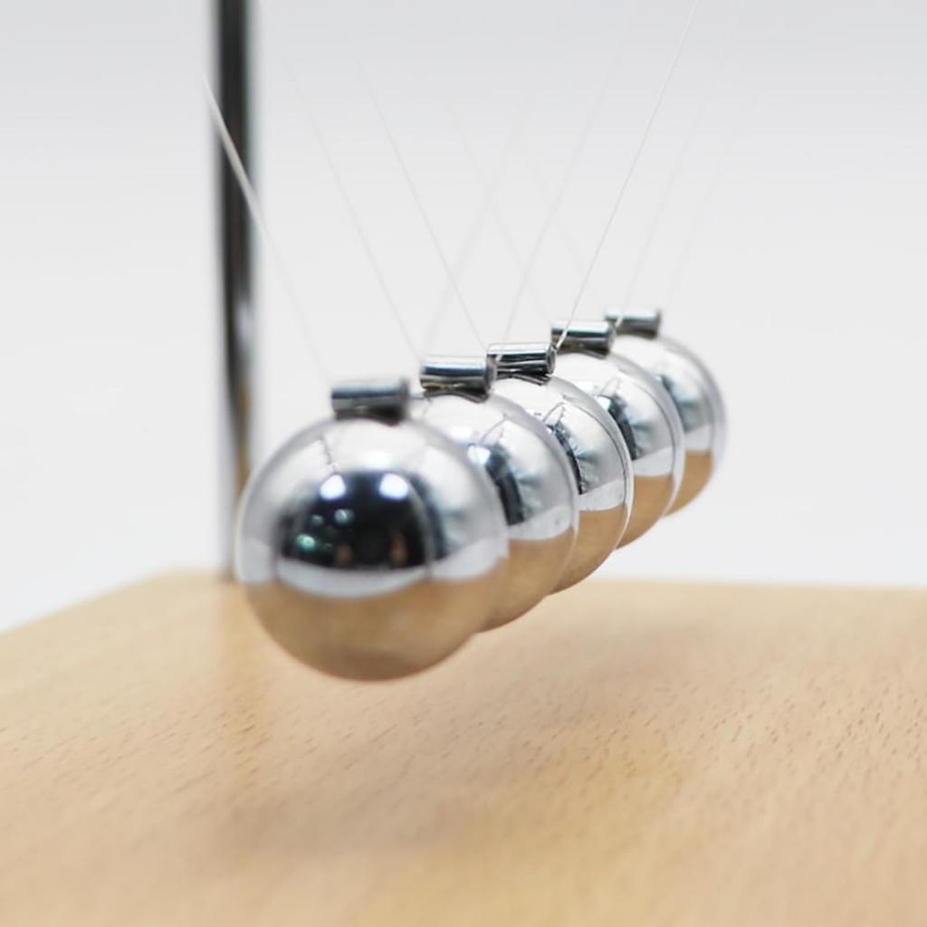 QLKUNLA Culla di Newton Palline di Equilibrio Gadget di Scienza Fisica Decorazione da Scrivania Giocattolo a Movimento Cinetico per Casa e Ufficio