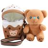 Milk Tea Cute Cat Bear Plush Toy Cartoon Children Girl Detachable Gift Satchel