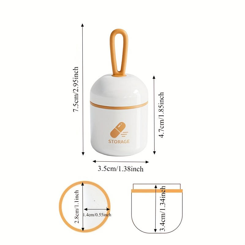 Portable Medicine Box Sealed Medicine Compartment Box Medicine Reminder Portable Medicine Storage Case
