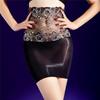 Sexy Women Lace High Waist Skirt Oil Glossy Shiny Micro Mini Skirt Sheer See Through Tight Elastic Maid Skirt Candy Color