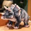 Simulation Triceratops Doll Plush Toy Zoo Dinosaur Doll Boy Soothing Rag Doll Birthday Gift