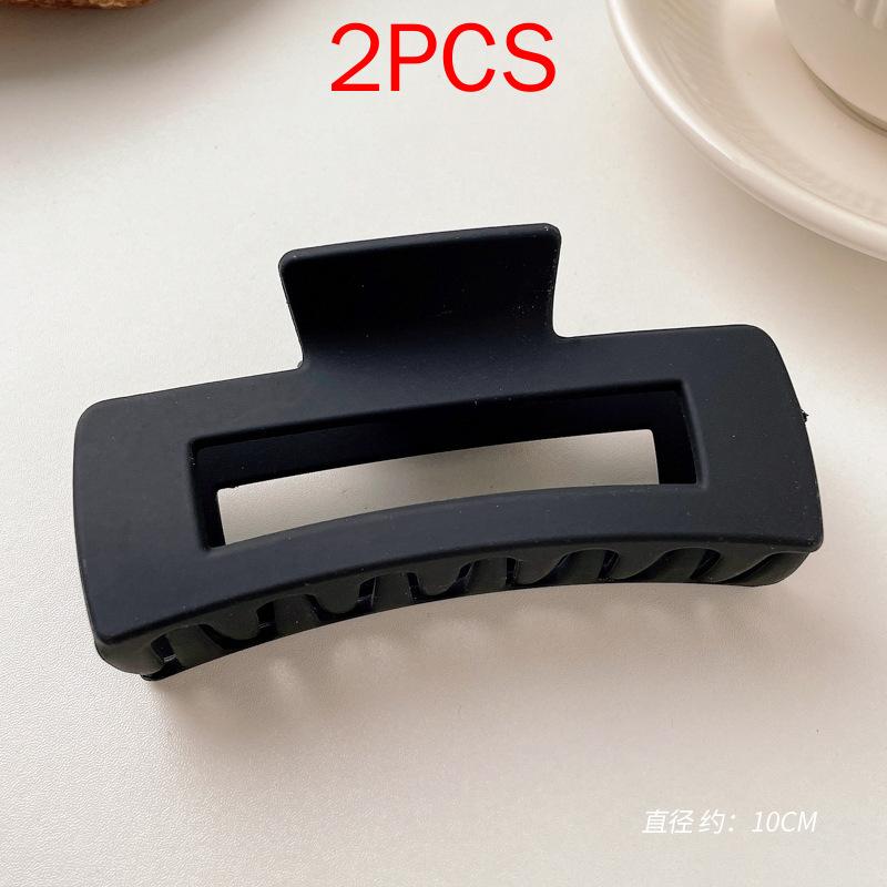 2 ΤΕΜ Premium Σετ Κεφαλών Νέο Γυναικείο Κλιπ Κλιπ Νύχι Μόδας Καφέ Μαύρο Ακρυλικό Μεγάλες Φουρκέτες Claw For Lady Clip Barrette Αξεσουάρ μαλλιών