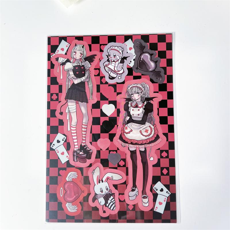 Korean ins Sweet Cool Girl Sticker Scrapbooking Diary DIY Album Decoration Sticker Aesthetic Stationery Art Supplies Personalizd